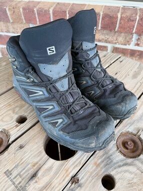 Salomon Black and Gray Trail Hiking Boots